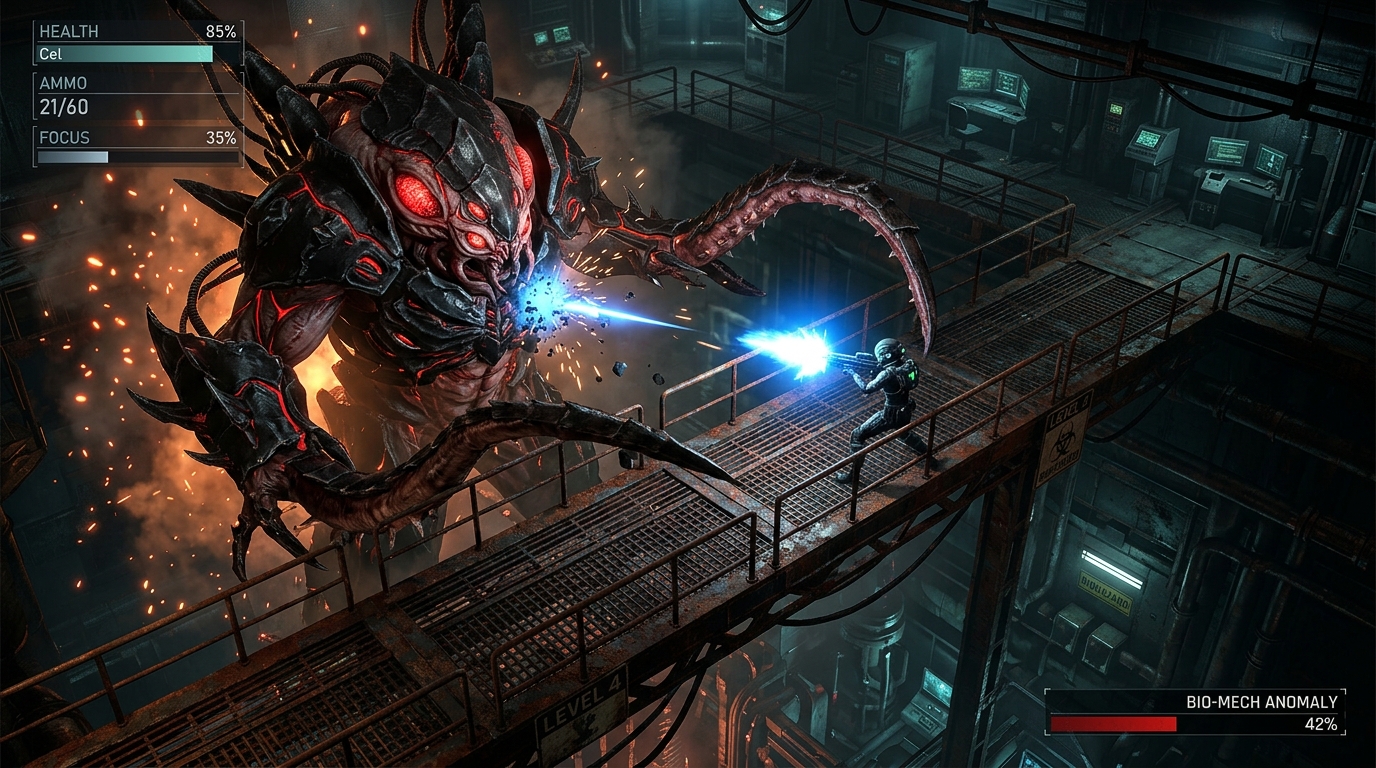 End of Abyss Combat Gameplay - Cel fighting Goliath Anomaly Boss